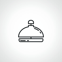 hotel bell line icon. hotel ring line icon.
