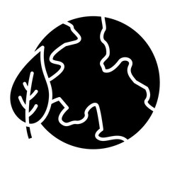 Illustration of Green Earth design Icon