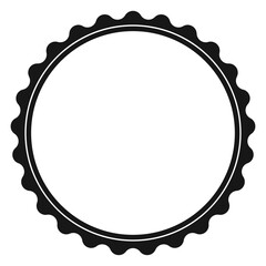Round stamp on transparent background. Certification icon.