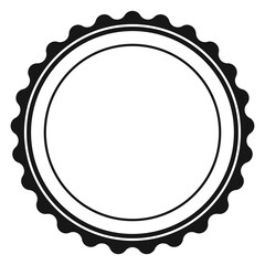 Round stamp on transparent background. Certification icon.