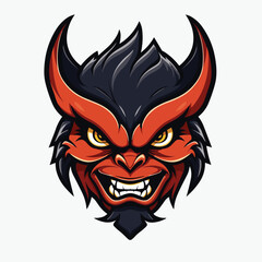 devil head mascot vector illustration