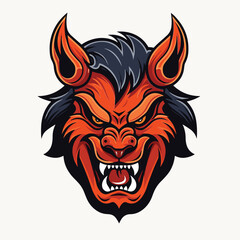 head of a wolf tribal