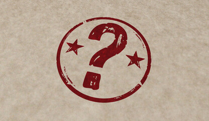 Question mark quest and answers stamp and stamping