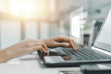 contact, email, internet, laptop, mail, message, company, network, e-commerce, letter.