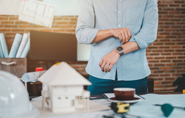 engineer, architect, blueprint, contractor, engineering, helmet, plan, project, measurement, ruler.