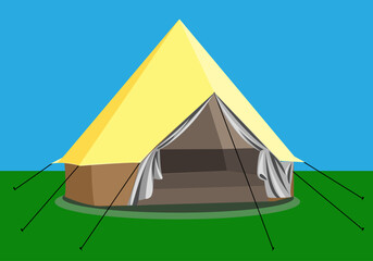 camping tent icon vector isolated