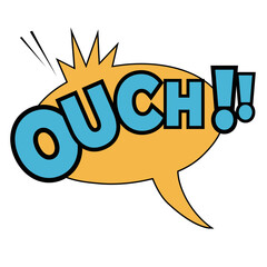 Retro color comic speech bubble with colors halftone shadows. Vintage design, pop art style - stock vector in SVG format.