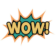 Retro color comic speech bubble with colors halftone shadows. Vintage design, pop art style - stock vector in SVG format.