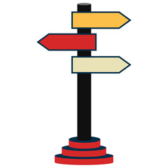 Road street sign vector for transportation symbol design with SVG format