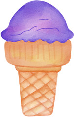 ice cream watercolor png