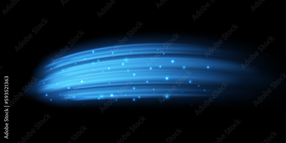 Aufkleber draft or wind blowing effect with shimmering, isolated straight current or air flow with flickering.