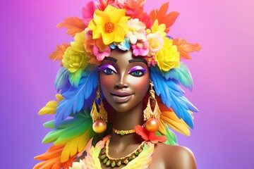 Iris, godess of the rainbow and messenger of the greek / roman gods created with generative ai