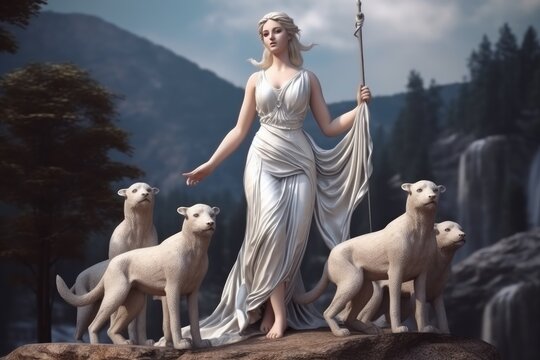 Artemis or Diana, Greek / roman godess of hunt, moon and women
