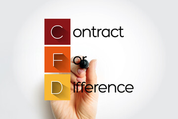 CFD - Contract For Difference acronym, business concept background