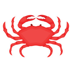 Vector cartoon image of a crab. The concept of recreation, travel and the beach. Colorful elements for design.