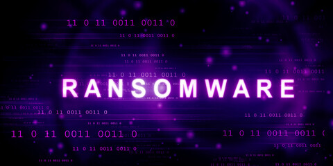 2d illustration ransomware computer virus