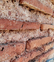 red bricks wall structure background
