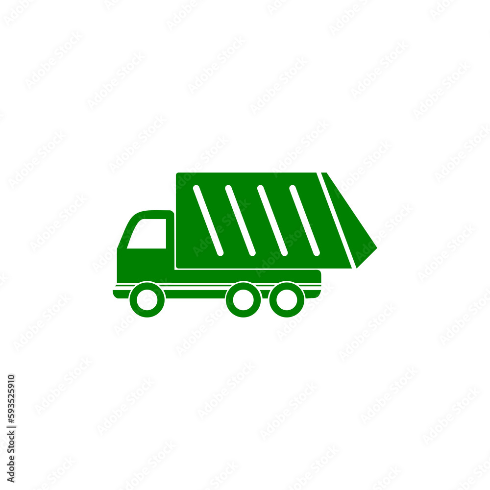 Canvas Prints Garbage truck icon isolated on transparent background