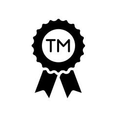 Trademark Ribbon Glyph Icon
