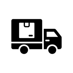 Logistics Truck Glyph Icon