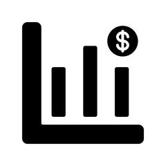 Business Graph Glyph Icon