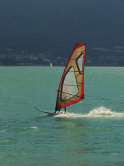 windsurf, kitesurfing, kiteboard. mountain