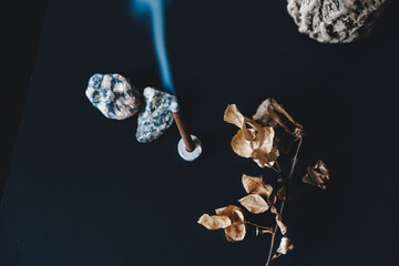 cigarette in the smoke