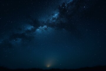 Obraz na płótnie Canvas natural background: stars in dark blue night sky. Generative AI