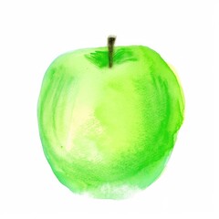 Green apple isolated on white.
