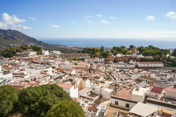 The spanish white washed village of Mijas pueblo, Andalusia, Malaga province, Spain