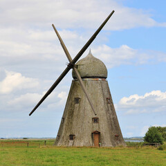 Old windmill in Jutland, Denmark.