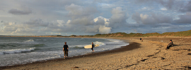 Sand beach in Klitmoller, Cold Hawaii, Denmark.