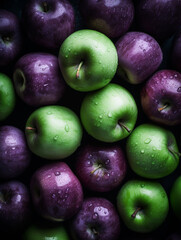 Obraz premium purple and green apples