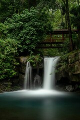 View of Golgotha waterfall in Uruapan Michoacan national park, Mexico
