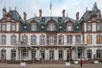 Fototapeta na wymiar Strasbourg, Bas-Rhin, France - December 8, 2022: Chateau de Pourtales
