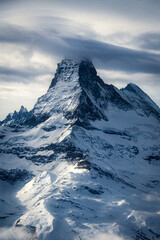 Fototapeta na wymiar Matterhorn wrapped in clouds