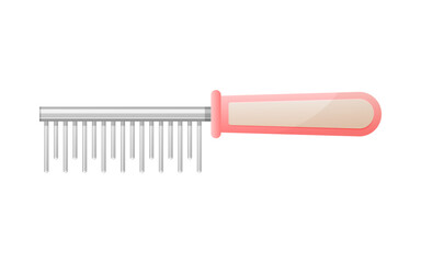 Pet grooming brush. Cartoon illustration of a fur remover isolated on a white background. Vector 10 EPS.
