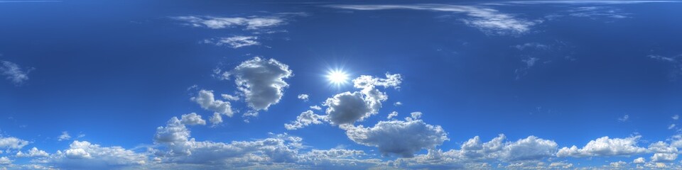 Fototapeta premium skydome 360° vr sky sun clouds summer blue