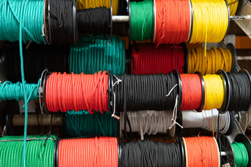 Static nylon cords. The gymnastic rope is a polypropylene cord. bright colors. A very soft, flexible rope is perfect for sporting events and outdoor activities.