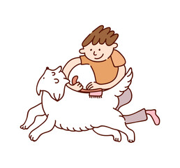 Boy And Dog