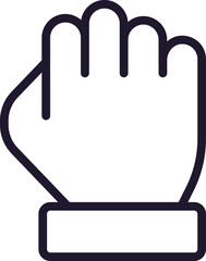 Single line icon of hand High quality vector illustration for design, web sites, internet shops, online books etc. Editable stroke in trendy flat style isolated on white background