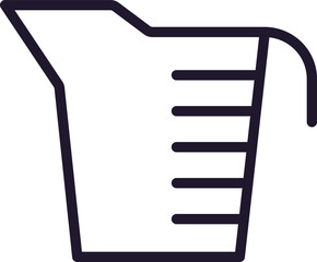 Single line icon of measure on isolated white background. High quality editable stroke for mobile apps, web design, websites, online shops etc.