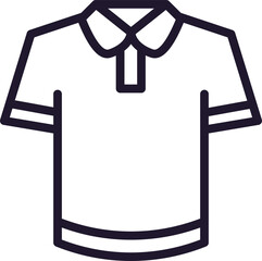 Single line icon of t-shirt. High quality vector illustration for design, web sites, internet shops, online books etc. Editable stroke in trendy flat style isolated on white background