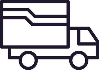 Truck concept. Modern outline high quality illustration for banners, flyers and web sites. Editable stroke in trendy flat style. Line icon of delivery
