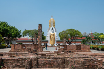 Phitsanulok, March 25 2023. Wat Phra Si Rattana Mahathat Woramahawihan, Large 14th-century temple complex best known for its revered golden statue of the Buddha.