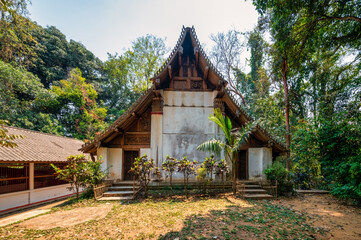 Uttaradit, March 26 2023. Wat Don Sak is located in Laplae district, about 9 kilometers northwest of downtown Uttaradit. The temple's viharn is located on a quiet, tranquil hillside. Temple si sanphet