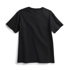 black t-shirt isolated on white background