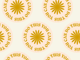 Fototapeta premium Retro sticker pattern