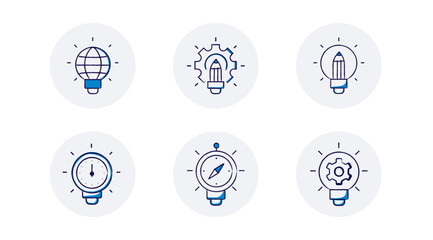 Imagination Icons: Unleash Your Creative Potential. Vector Editable Icons.