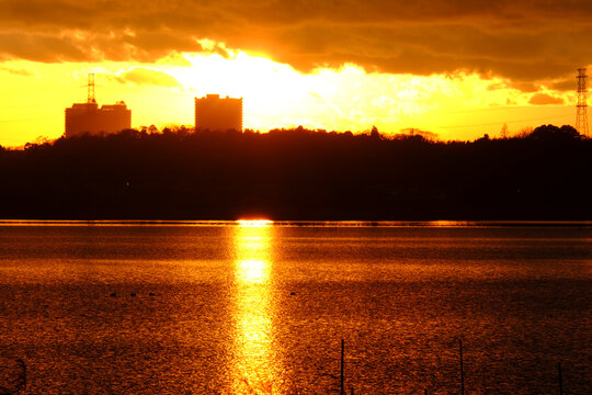 印旛沼の夕焼け１１